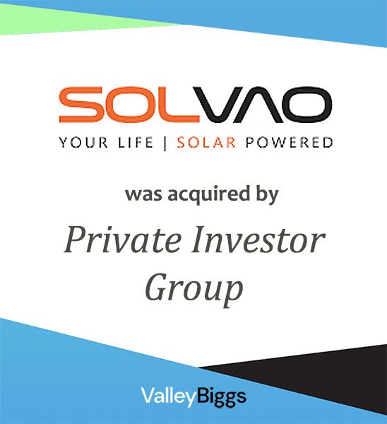 SOLVAO: middle market company sold through ValleyBiggs