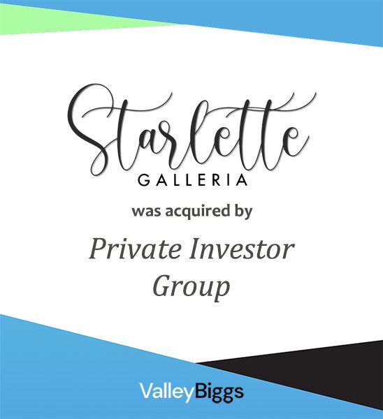 STARLETTE: middle market company sold through ValleyBiggs