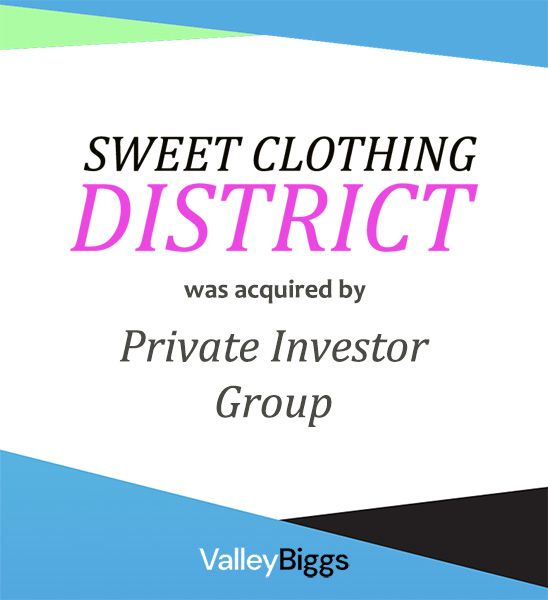 SWEETCLOTHING: middle market company sold through ValleyBiggs
