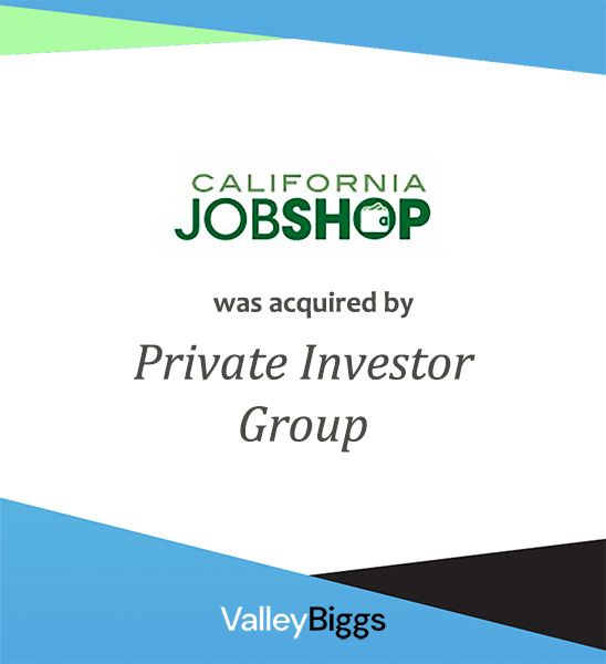 mid market company sold through ValleyBiggs