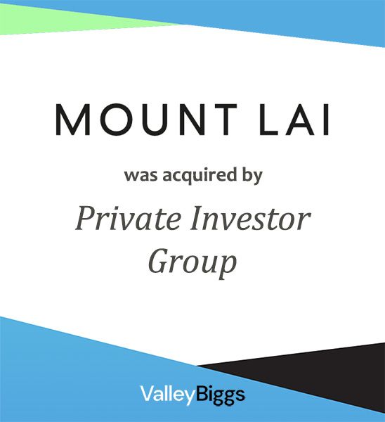mount lai: middle market company sold through ValleyBiggs