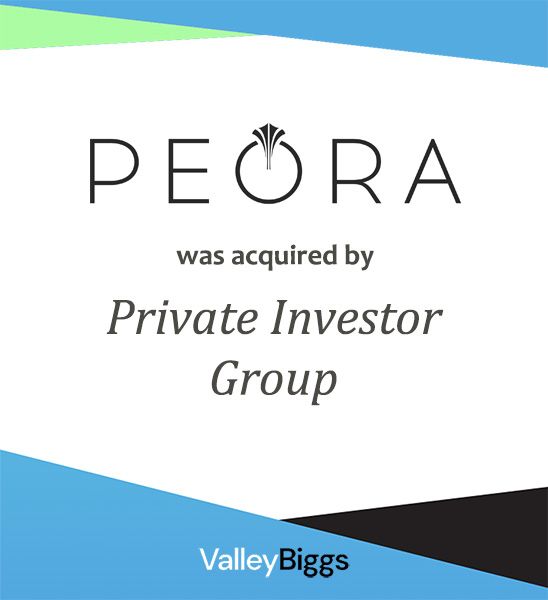 peora: middle market company sold through ValleyBiggs