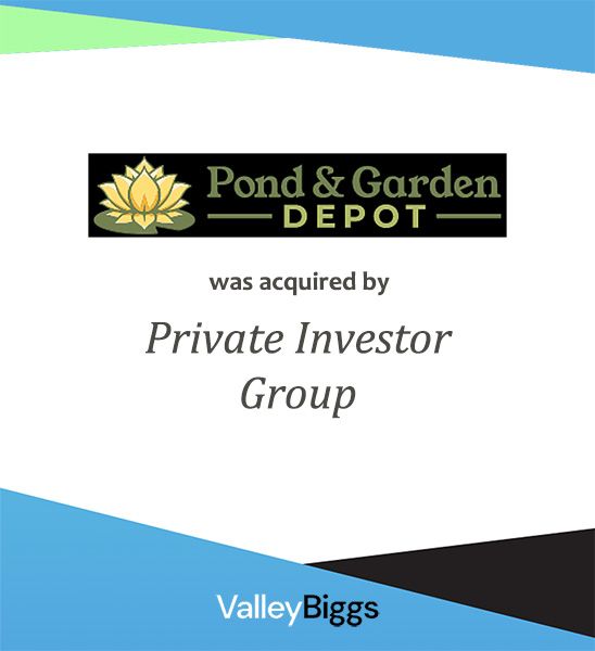 pondgarden: middle market company sold through ValleyBiggs