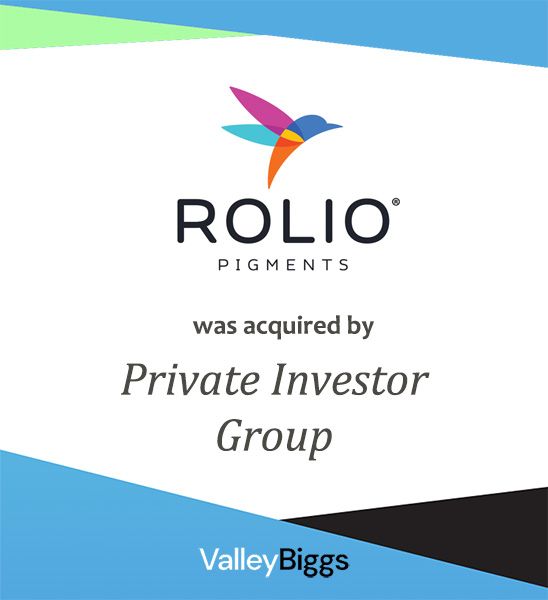 rolio pigments: middle market company sold through ValleyBiggs