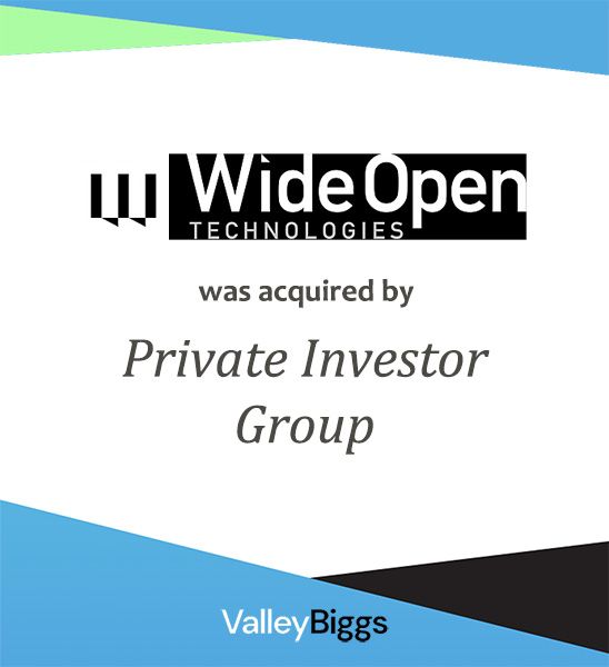 Wideopen technologies: middle market company sold through ValleyBiggs